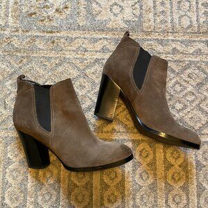 Marc Fisher Grey Suede Heeled Boots 9.5